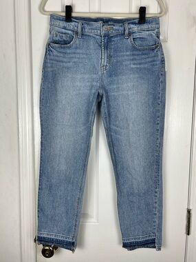 Old Navy Mid Rise Boyfriend Jeans Raw Step Hem Sz 6